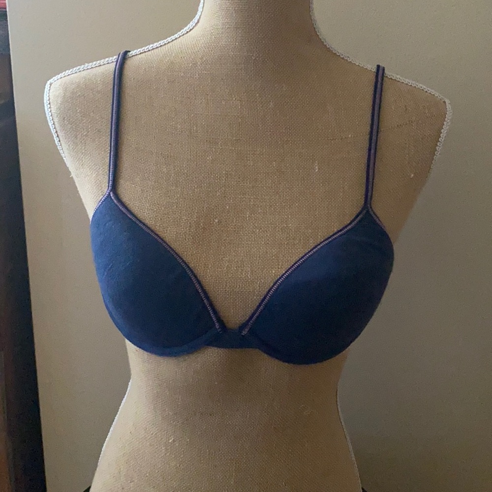 Blue denim look bra 34B